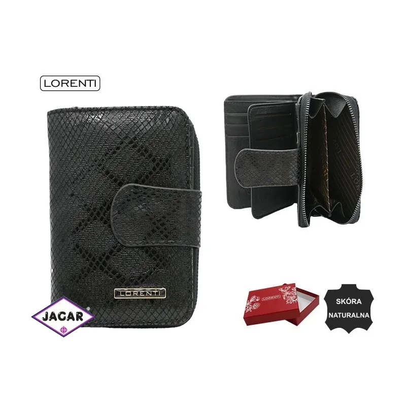 Portfel damski skórzany 76115-MKR Black P2251 Portfel damski skórzany 76115-MKR Black P2251