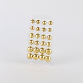 Kolczyki na paletce koloru złotego- 12szt - EA2644