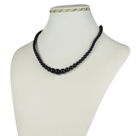 Naszyjnik perła czarna stopniowana - 40cm NA1672