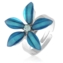 Pierścionek regulacja niebieski kwiatuszek PIER112