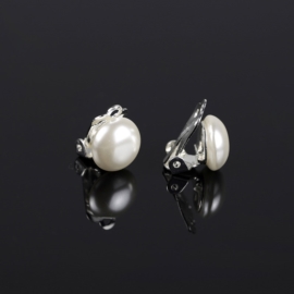 Klipsy czeskie perła biała 1,2cm 43/107 EA2871