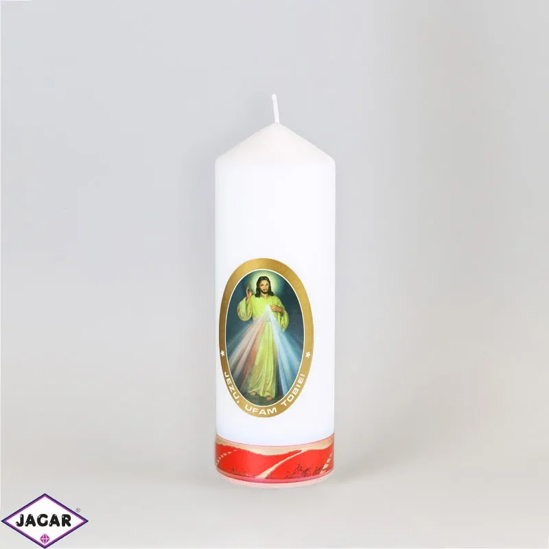 Świeca ołtarzowa - Jezu Ufam Tobie - 17cm - SG67 Świeca ołtarzowa - Jezu Ufam Tobie - 17cm - SG67