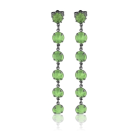 Kolczyki czeskie kryształy zielony 53/157 EA2995