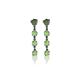 Kolczyki czeskie kryształy zielony 63/39 EA3017