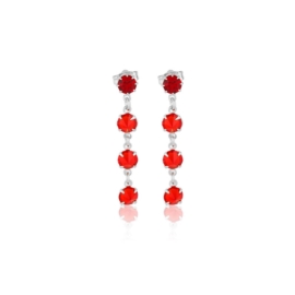 Kolczy czeskie kryształy czerwony 63/39 EA3051