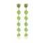 Kolczyki wiszące kryształy zielone 53/157 EA3226