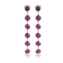 Kolczyki wiszące kryształy fiolet 53/157 EA3232