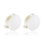 Klipsy czeskie perła biała ml. 0,8cm 43/106 EA3323