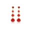 Kolczyki czerwony kryształ wiszące 63/35 EA3335