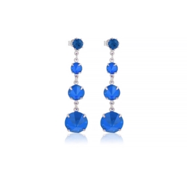 Kolczyki niebieski kryształ wiszące 63/35 EA3342