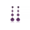 Kolczyki fioletowy kryształ wiszące 63/35 EA3343