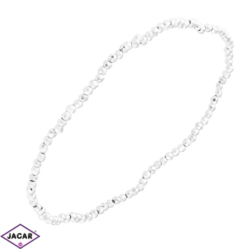 Bransoletka z koralikami srebrna BRA5016 Bransoletka z koralikami srebrna BRA5016