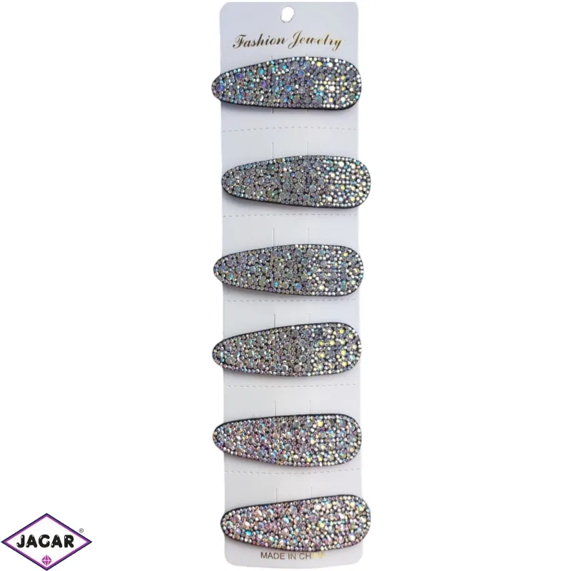 Spinki pyki z kryształkami 6szt/op OS2304 Spinki pyki z kryształkami 6szt/op OS2304