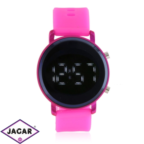 Zegarek LED silikonowy - różowy - Z1843
