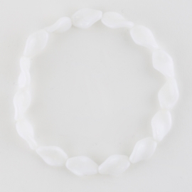 Bransoletka perła szlifowana biała BRA2932