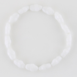 Bransoletka perła szlifowana biała BRA2934