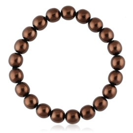 Bransoletka czeskie perły brązowe - BRA2990