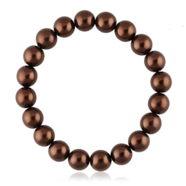 Bransoletka czeskie perły brązowe - BRA2992