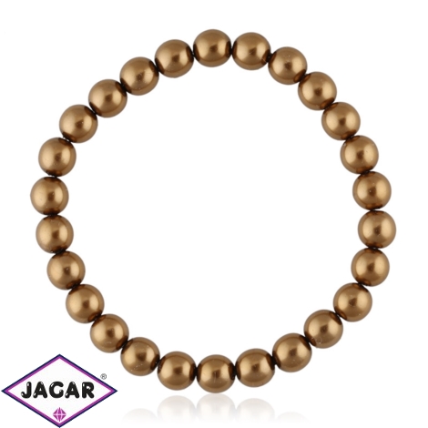Bransoletka czeskie perły brązowe - BRA2993