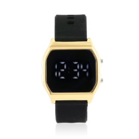 Zegarek LED silikonowy - black - Z1852