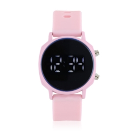Zegarek LED silikonowy - różowy - Z1853