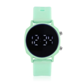 Zegarek LED silikonowy - miętowy - Z1856