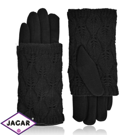Rękawiczki zimowe podwójne - czarne - RK568