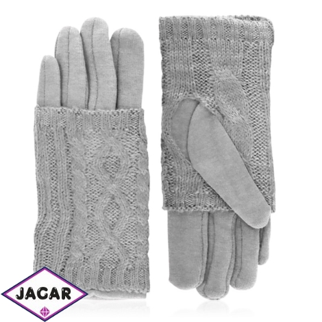 Rękawiczki zimowe podwójne - j. szare - RK574