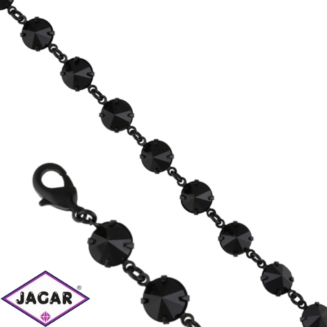 Bransoletka czeskie kryształy - czarna BRA3314