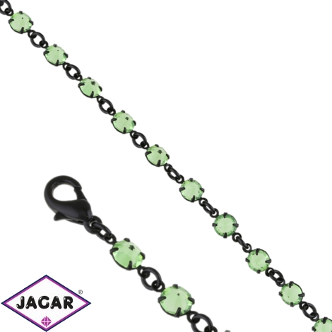 Bransoletka czeskie kryształy - zielona BRA3315