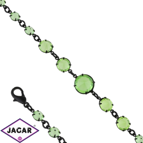 Bransoletka czeskie kryształy - zielona BRA3316
