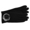 Rękawiczki damskie czarne z puszkiem RK585