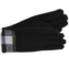 Rękawiczki damskie czarne z kratą RK594