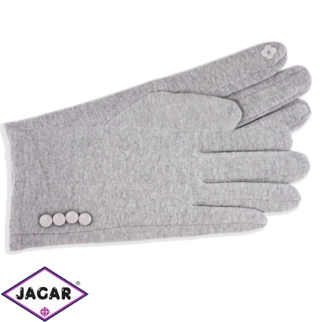 Rękawiczki damskie j.szare z guziczkami RK601