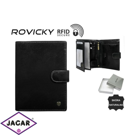 Portfel męski skórzany N4L-RVT Black P1356