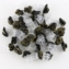 Żabki różyczki brokatowe czarne 40szt ZW93
