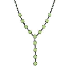 Naszyjnik zielony czeskie kryształy NA2125