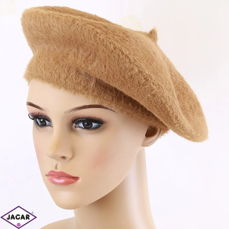 Beret damski alpaka brązowy CD781 Beret damski alpaka brązowy CD781