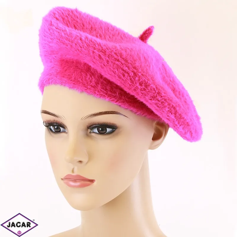 Beret damski alpaka fuksja CD784 Beret damski alpaka fuksja CD784