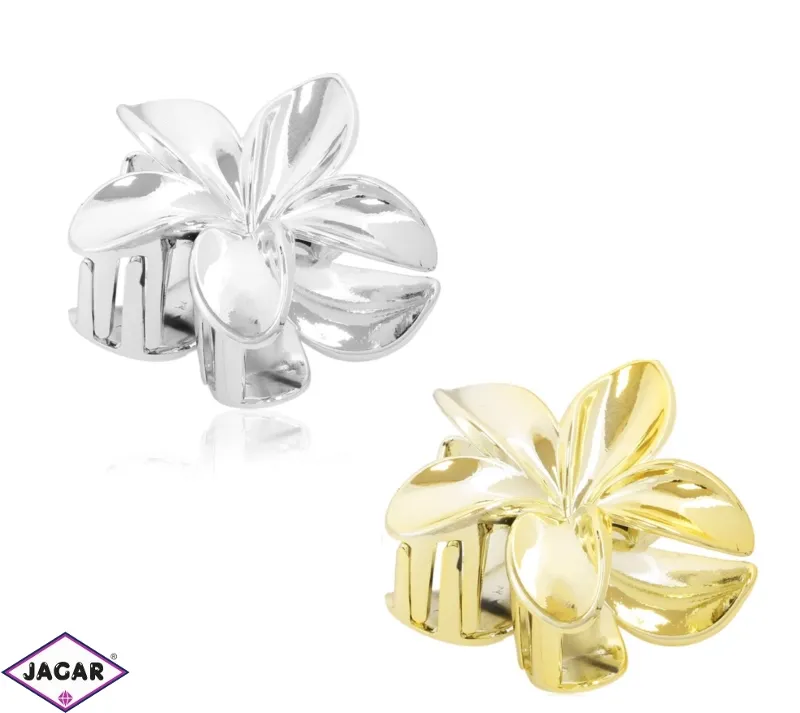 Klamry kwiatki gold silver 7cm 6szt/op SZ1112