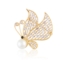 Broszka motylek z perłą - Xuping BR70