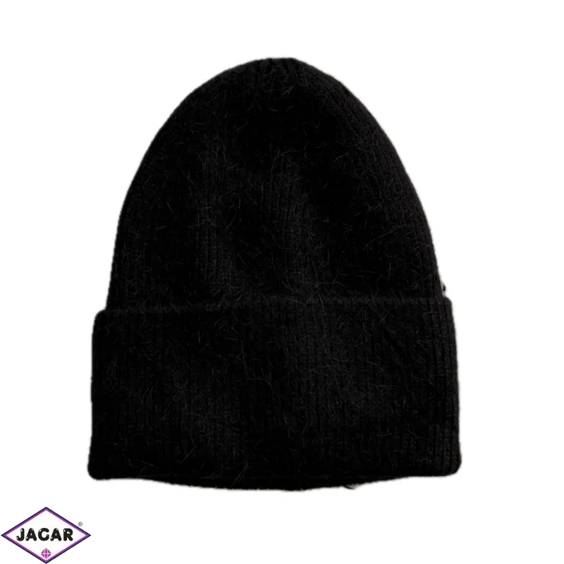 Czapka damska moherowa 7105 black CD844 Czapka damska moherowa 7105 black CD844