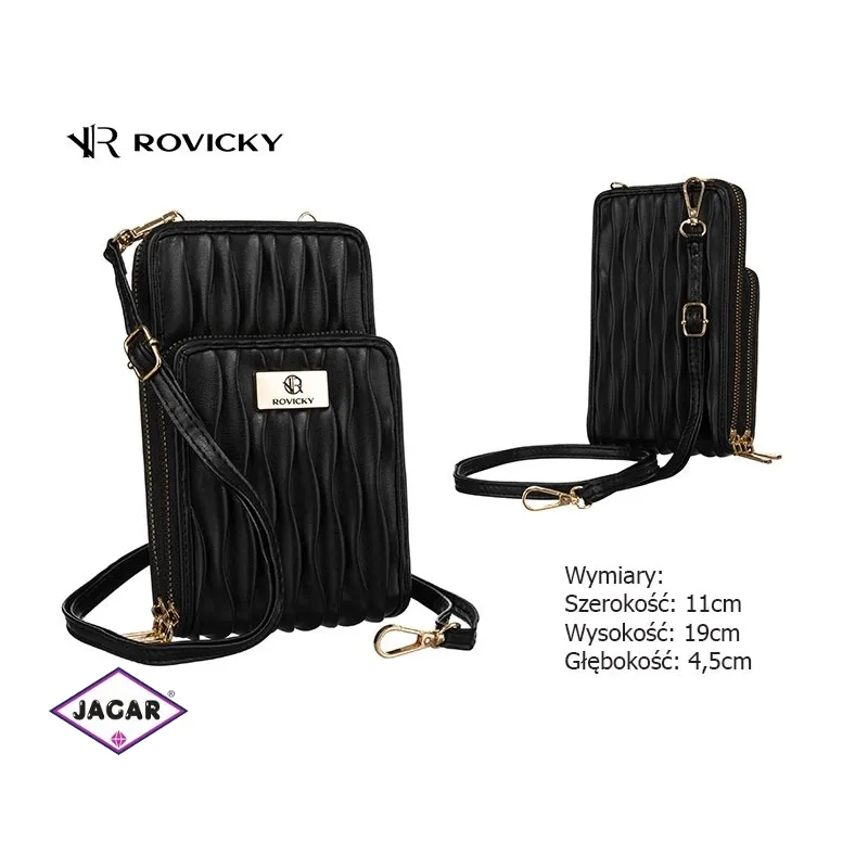 Torebko portfel R-MBV-01 6137 black TD1236 Torebko portfel R-MBV-01 6137 black TD1236