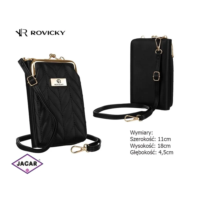 Torebko portfel R-MBV-03 6199 black TD1238 Torebko portfel R-MBV-03 6199 black TD1238