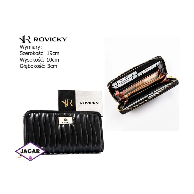 Portfel damski ekoskóra R-PFF-01 Black P2333 Portfel damski ekoskóra R-PFF-01 Black P2333