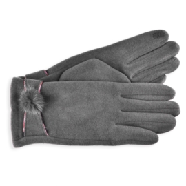 Rękawiczki damskie z puszkiem szare RK807