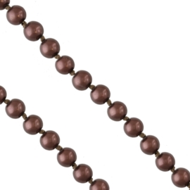 Naszyjnik długa perła 120cm brązowa NA2491