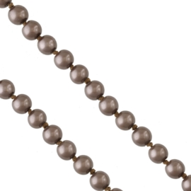 Naszyjnik długa perła 120cm brązowa NA2492