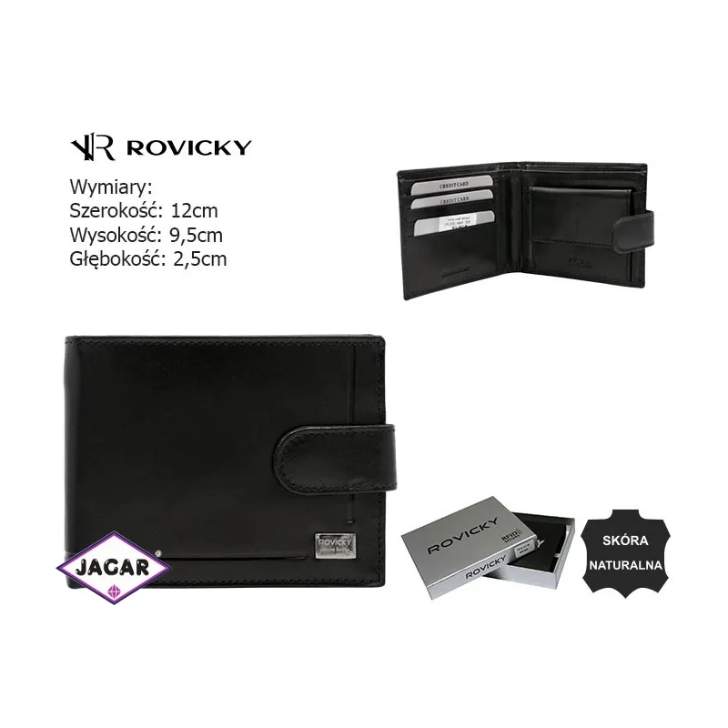 Portfel skórzany męski CPR-2020L-NBAR Black P2375 Portfel skórzany męski CPR-2020L-NBAR Black P2375