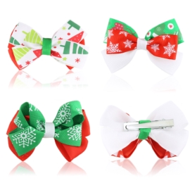 Spinki świąteczne kokardki X-MAS 6szt/op OS1354
